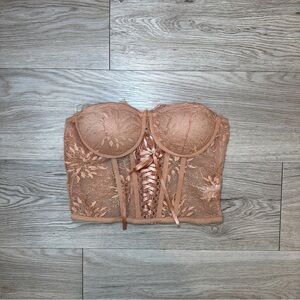 Lace Corset Top in Nude Pink